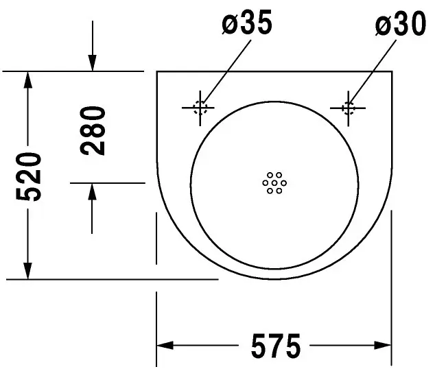 Duravit - Architec - Mosdó - 0443580000 – 2. kép