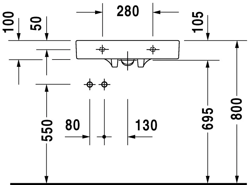 Duravit - Architec - Mosdó - 0443580000 – 5. kép