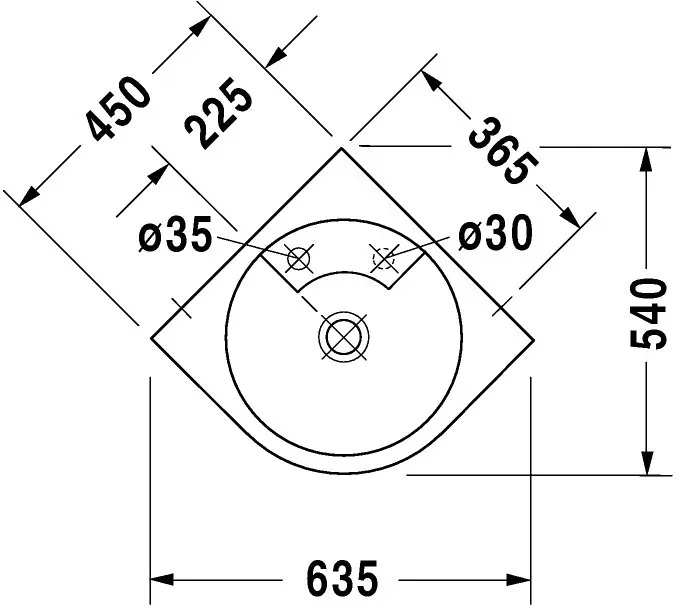 Duravit - Architec - Mosdó - 0448450000 – 2. kép
