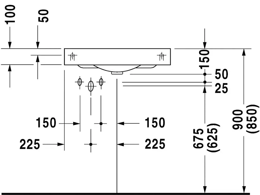 Duravit - Architec - Mosdó - 0448450000 – 3. kép