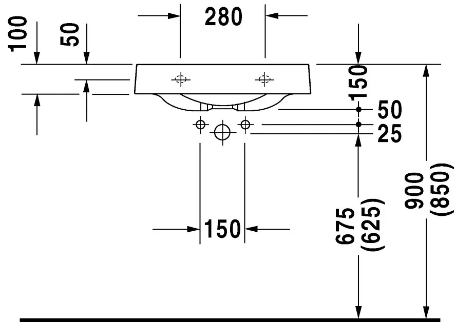 Duravit - Architec - Mosdó - 0449580000 – 3. kép