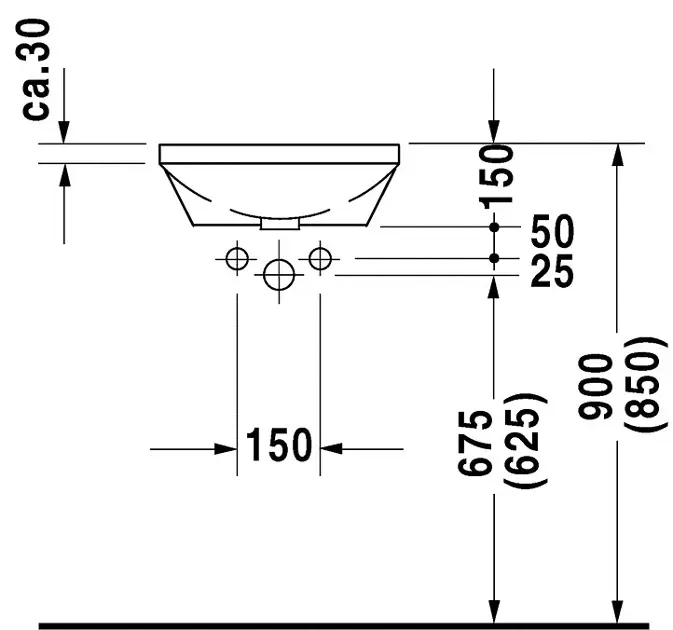 Duravit - Architec - Mosdó - 0463400000 – 3. kép