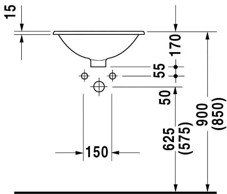 Duravit - Architec - Mosdó - 0468470000 – 3. kép