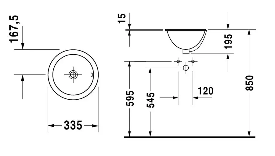 Duravit - Architec - Mosdó - 0473340031 – 2. kép