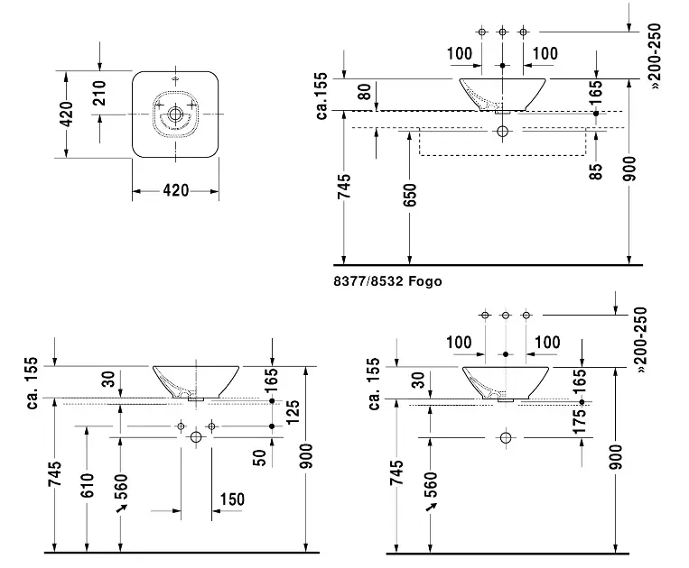 Duravit - Bacino - Mosdó - 0333420000 – 2. kép