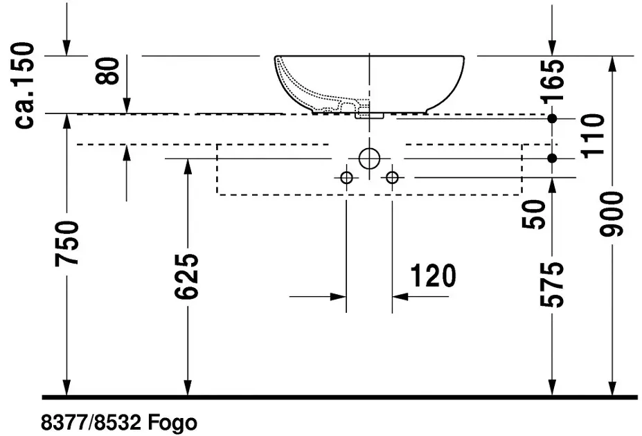Duravit - Bathroom_Foster - Mosdó - 0335500000 – 7. kép