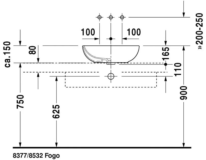 Duravit - Bathroom_Foster - Mosdó - 03355000001 – 6. kép