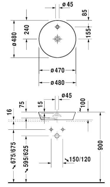 Duravit - Cape Cod - Mosdó - 2328483200 – 2. kép