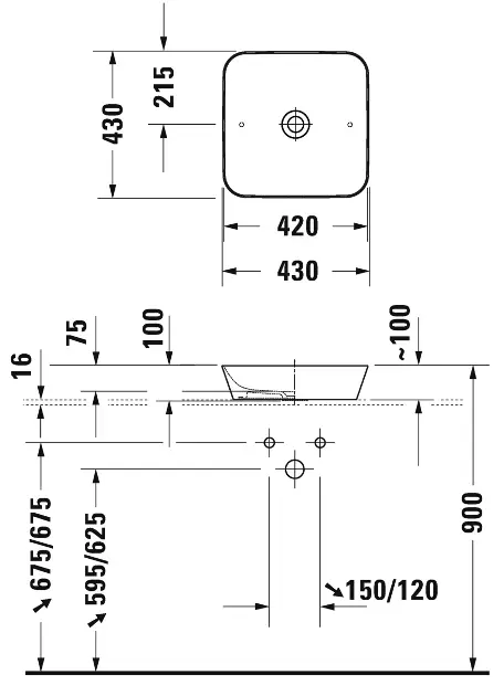 Duravit - Cape Cod - Mosdó - 23404332001 – 2. kép