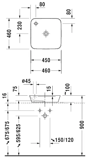 Duravit - Cape Cod - Mosdó - 2340460000 – 2. kép