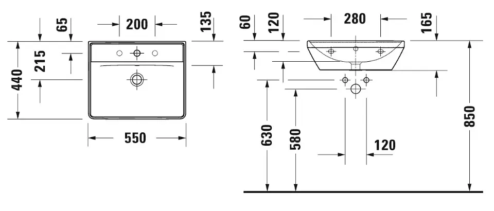 Duravit - D-Neo - Mosdó - 2366550060 – 2. kép