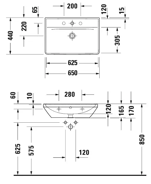 Duravit - D-Neo - Mosdó - 2366650000 – 2. kép