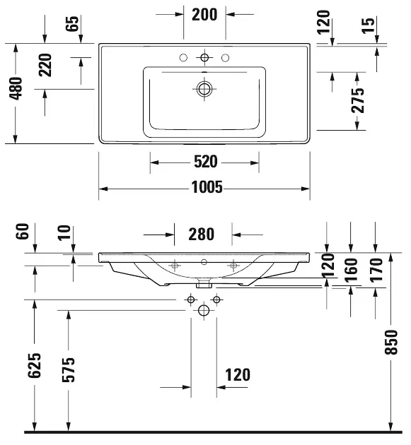 Duravit - D-Neo - Mosdó - 2367100000 – 2. kép