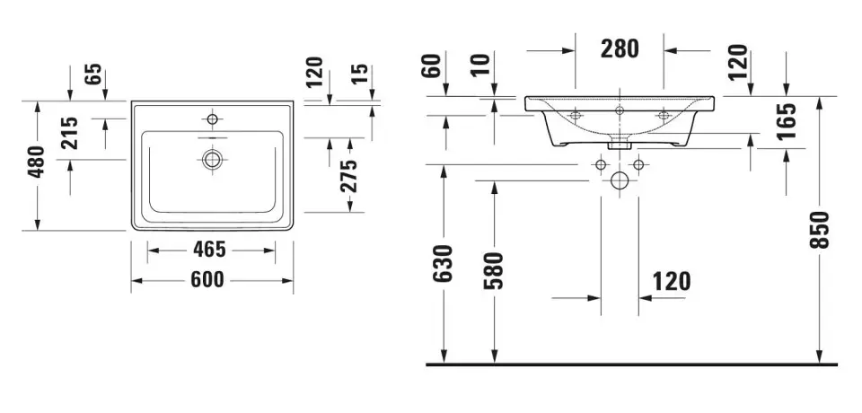 Duravit - D-Neo - Mosdó - 2367600000 – 2. kép