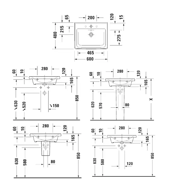 Duravit - D-Neo - Mosdó - 2367600060 – 2. kép