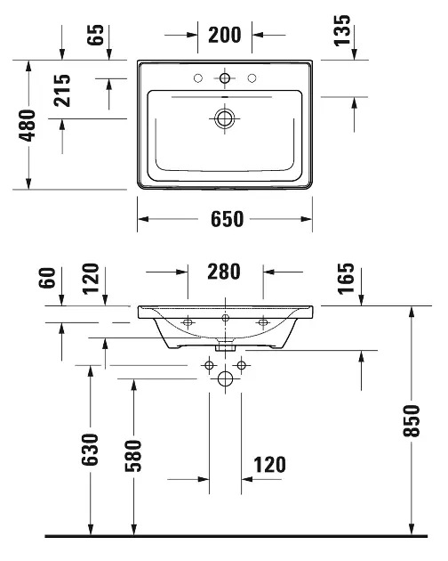Duravit - D-Neo - Mosdó - 2367650060 – 2. kép