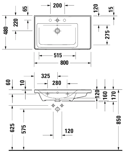 Duravit - D-Neo - Mosdó - 2369800060 – 2. kép