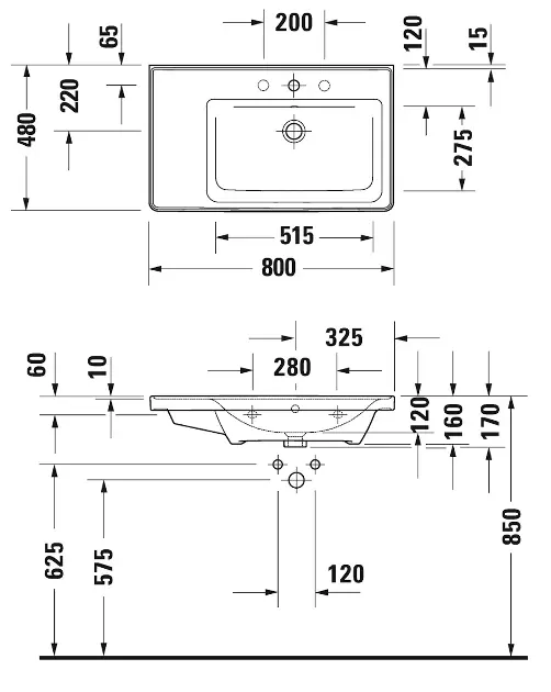 Duravit - D-Neo - Mosdó - 2370800060 – 2. kép