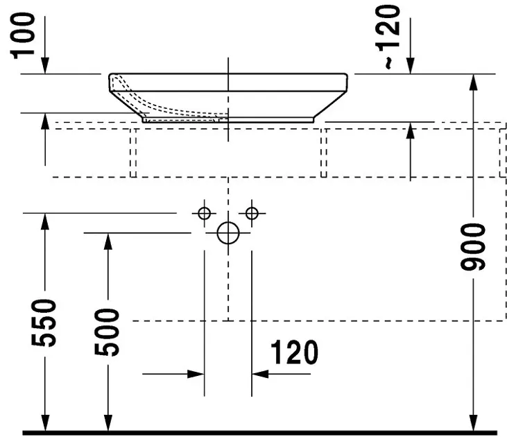 Duravit - DuraStyle - Mosdó - 0349600000 – 3. kép