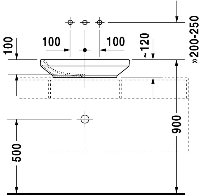 Duravit - DuraStyle - Mosdó - 0349600000 – 4. kép