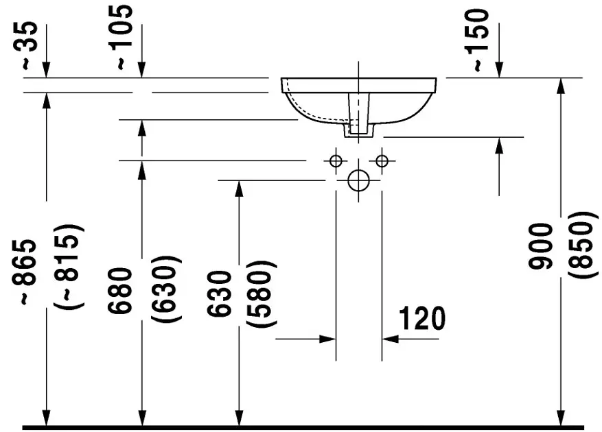 Duravit - DuraStyle - Mosdó - 03733700001 – 3. kép