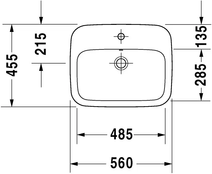 Duravit - DuraStyle - Mosdó - 0374560000 – 2. kép