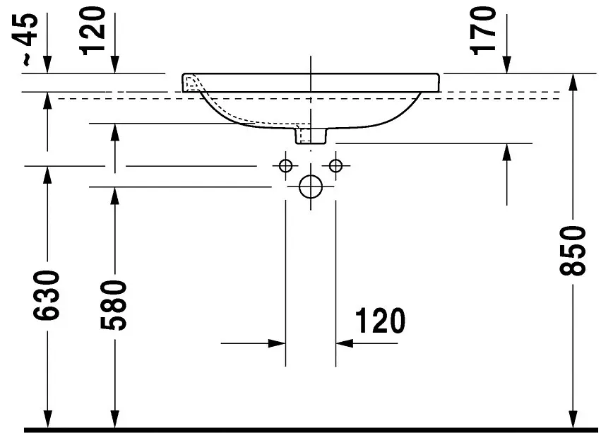 Duravit - DuraStyle - Mosdó - 03746200001 – 3. kép