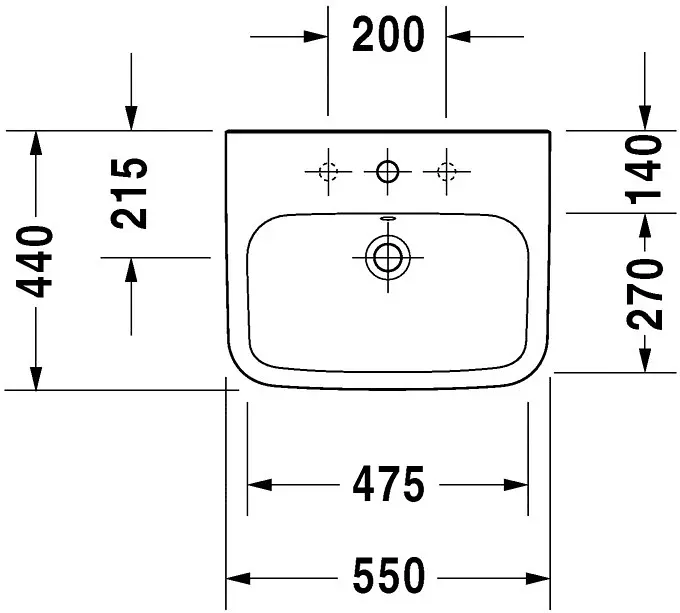 Duravit - DuraStyle - Mosdó - 2319550000 – 2. kép
