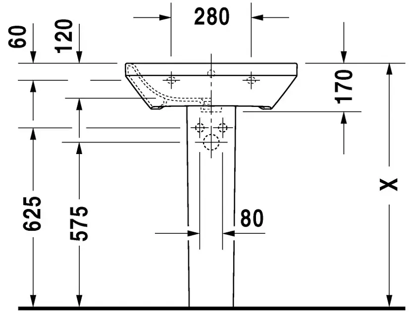 Duravit - DuraStyle - Mosdó - 2319600000 – 3. kép