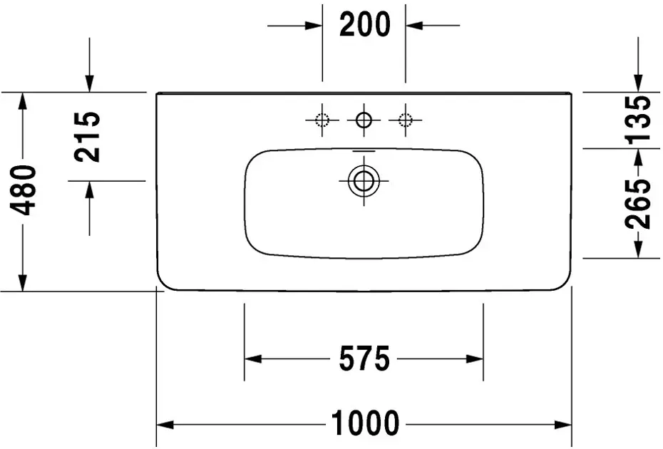 Duravit - DuraStyle - Mosdó - 2320100000 – 2. kép