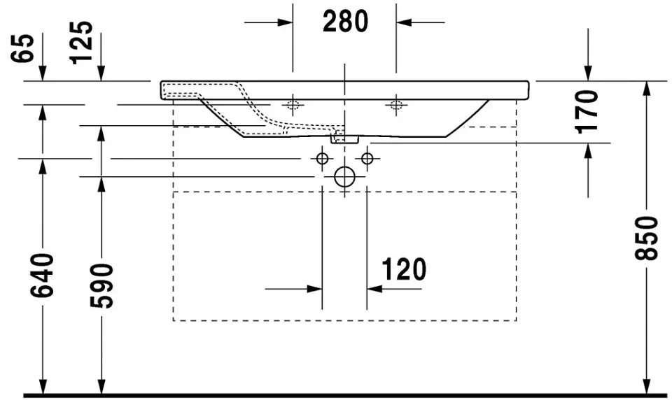 Duravit - DuraStyle - Mosdó - 23201000001 – 3. kép