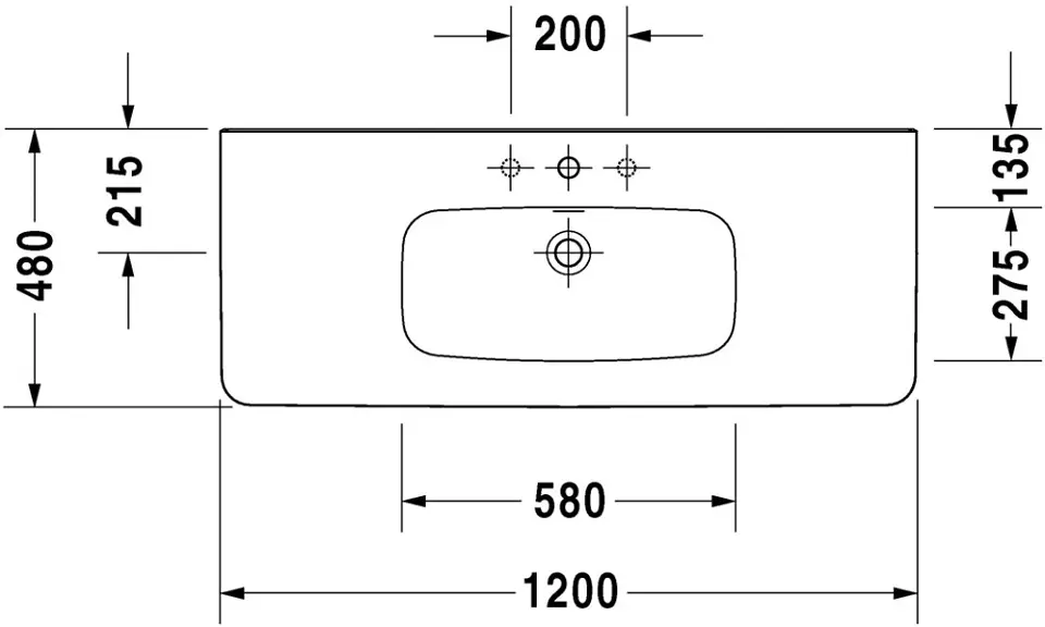 Duravit - DuraStyle - Mosdó - 2320120000 – 2. kép