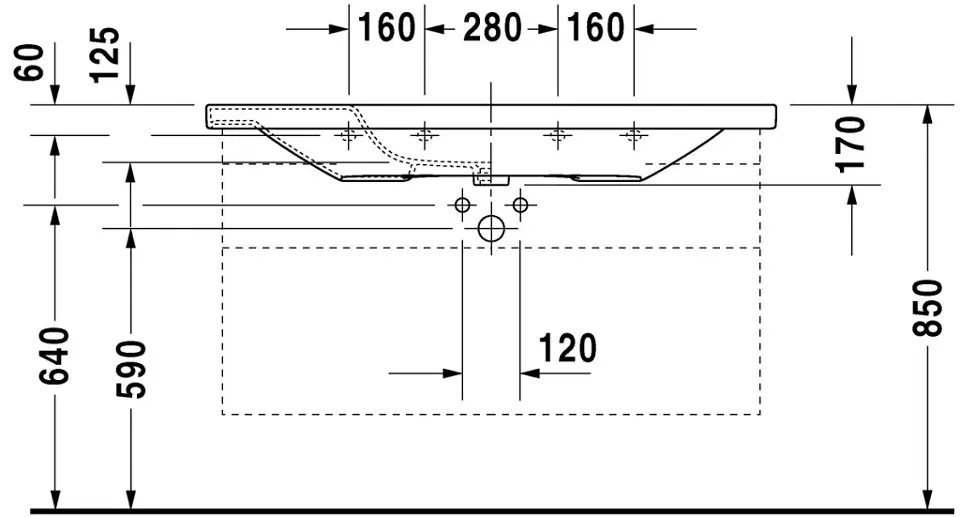 Duravit - DuraStyle - Mosdó - 2320120000 – 3. kép