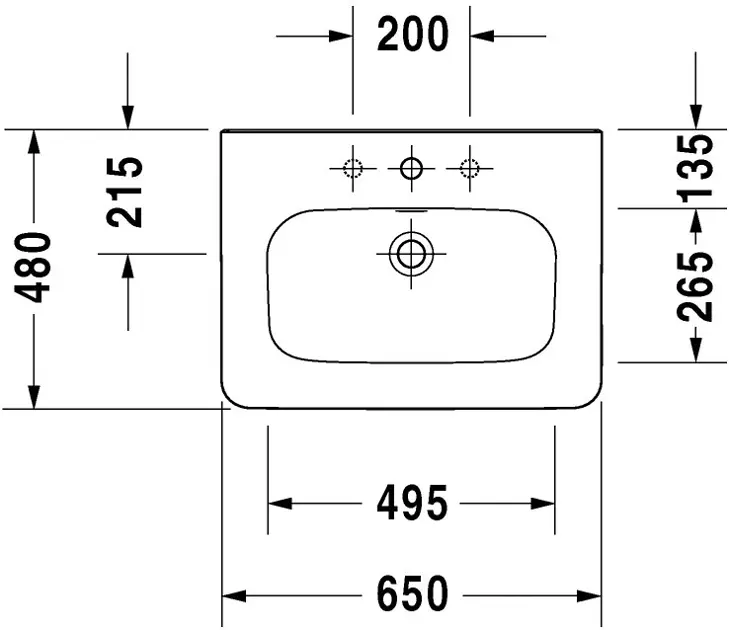 Duravit - DuraStyle - Mosdó - 23206500001 – 2. kép
