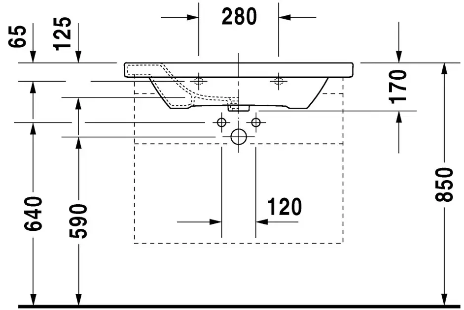 Duravit - DuraStyle - Mosdó - 2320800000 – 3. kép