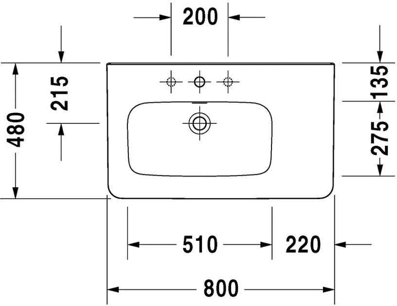 Duravit - DuraStyle - Mosdó - 23258000001 – 2. kép