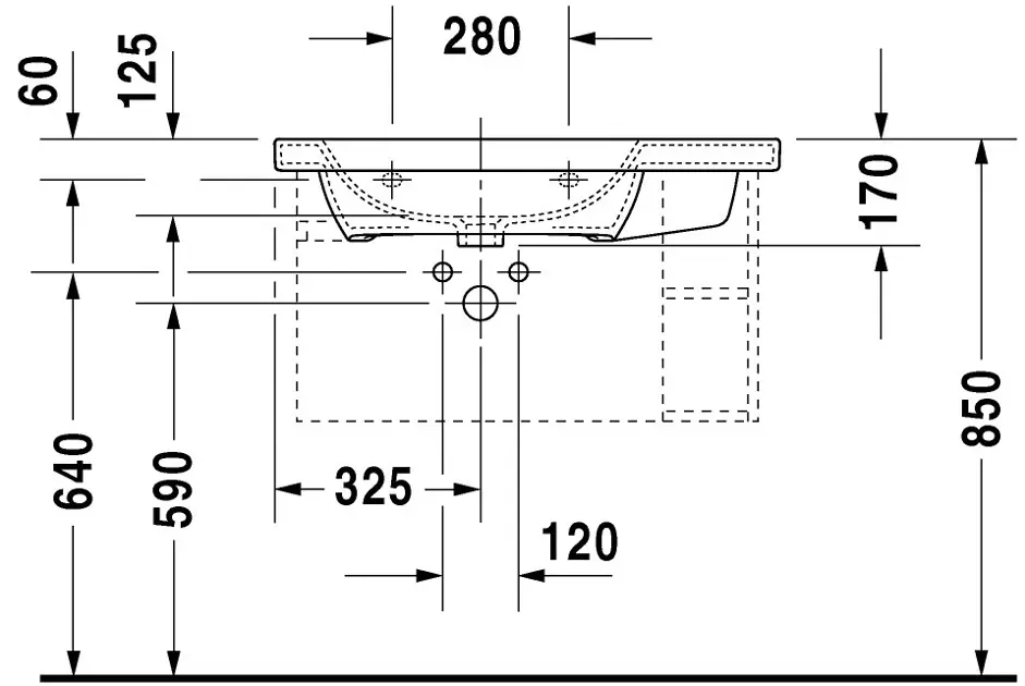 Duravit - DuraStyle - Mosdó - 23258000001 – 3. kép
