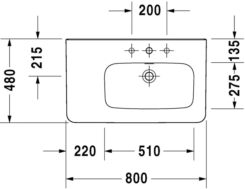 Duravit - DuraStyle - Mosdó - 2326800000 – 2. kép