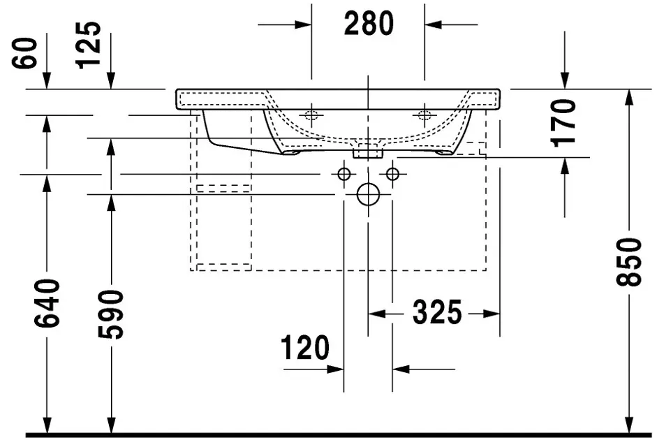 Duravit - DuraStyle - Mosdó - 23268000001 – 3. kép