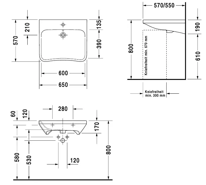 Duravit - DuraStyle - Mosdó - 23306500001 – 2. kép