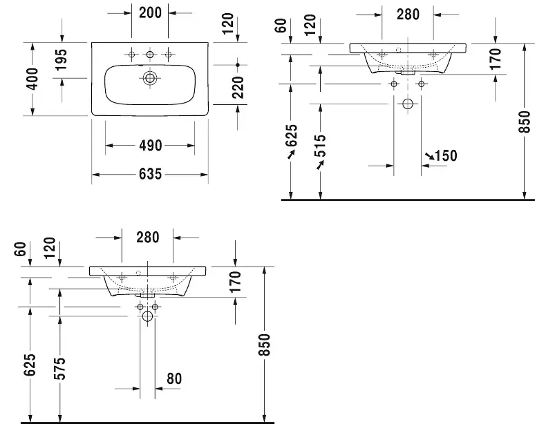 Duravit - DuraStyle - Mosdó - 2337630000 – 2. kép