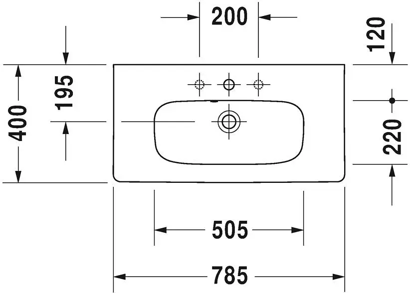 Duravit - DuraStyle - Mosdó - 2337780000 – 2. kép