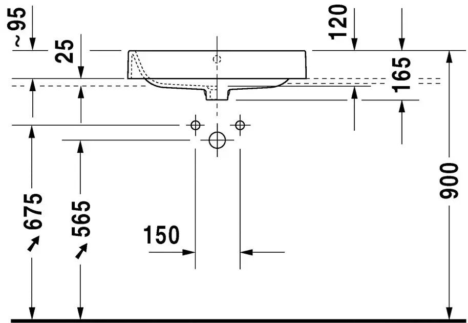 Duravit - Happy D.2 - Mosdó - 2314600000 – 3. kép