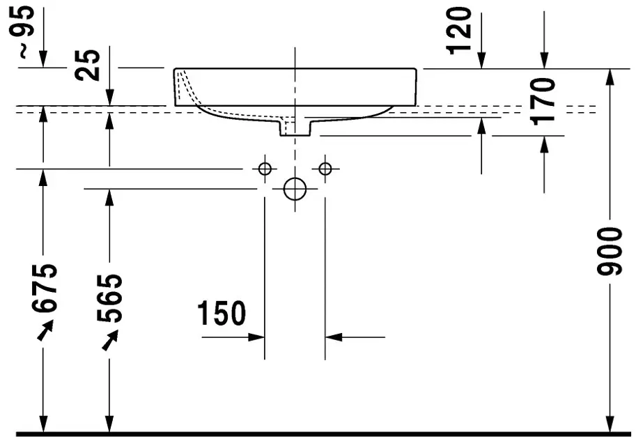 Duravit - Happy D.2 - Mosdó - 2315600000 – 3. kép