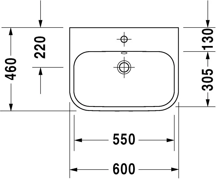 Duravit - Happy D.2 - Mosdó - 23156000001 – 2. kép