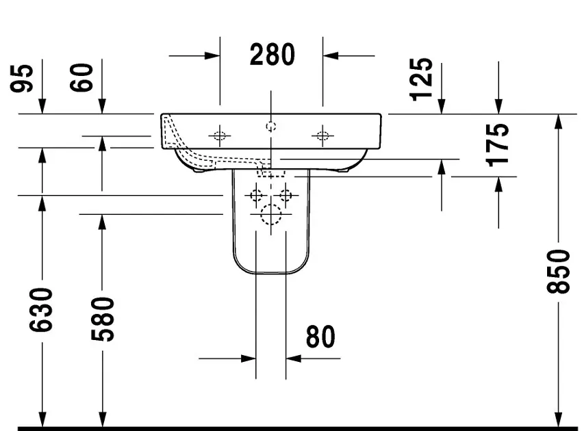 Duravit - Happy D.2 - Mosdó - 2316600000 – 4. kép