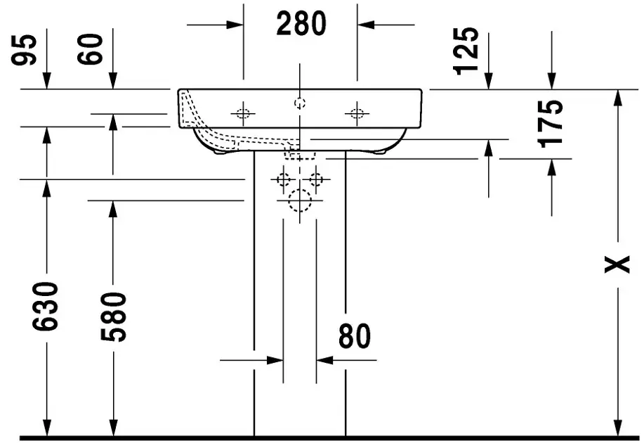 Duravit - Happy D.2 - Mosdó - 23166000001 – 3. kép