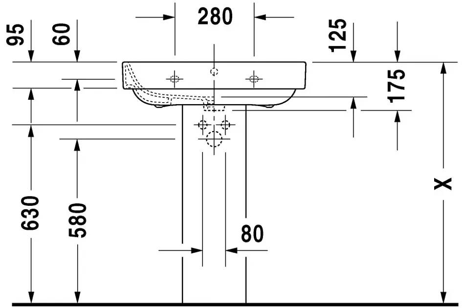 Duravit - Happy D.2 - Mosdó - 2316650000 – 3. kép