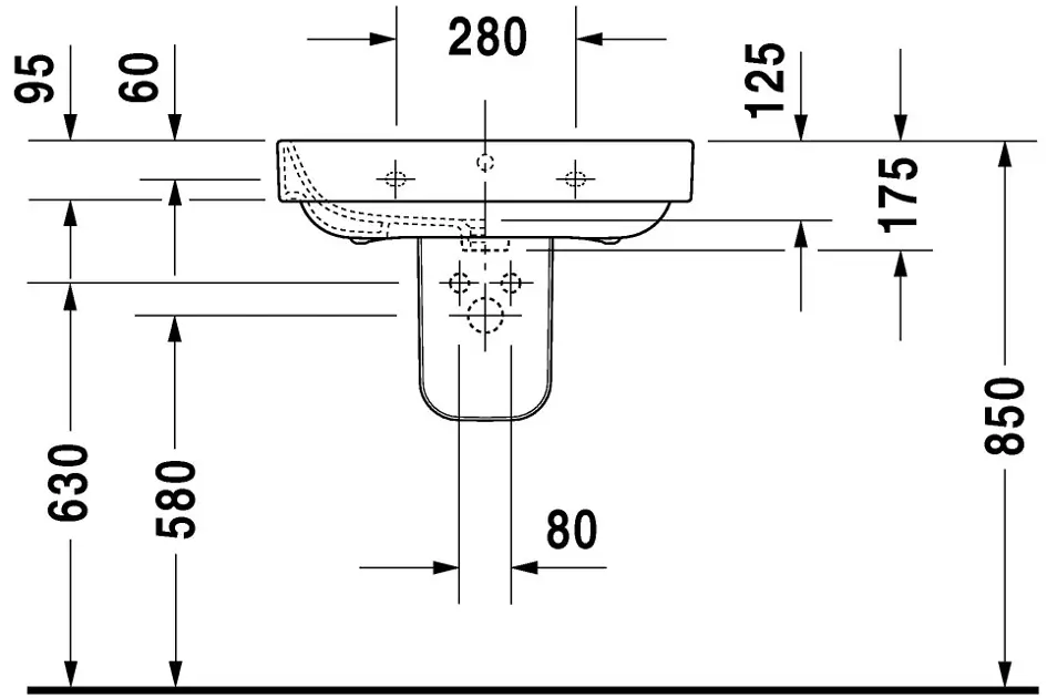 Duravit - Happy D.2 - Mosdó - 2316650000 – 4. kép