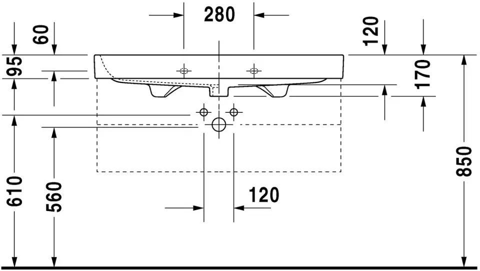 Duravit - Happy D.2 - Mosdó - 23181000001 – 3. kép